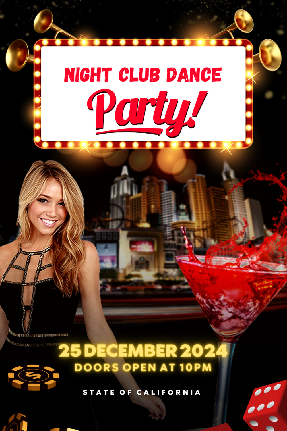 night club flyer template bundle pinterest preview image.