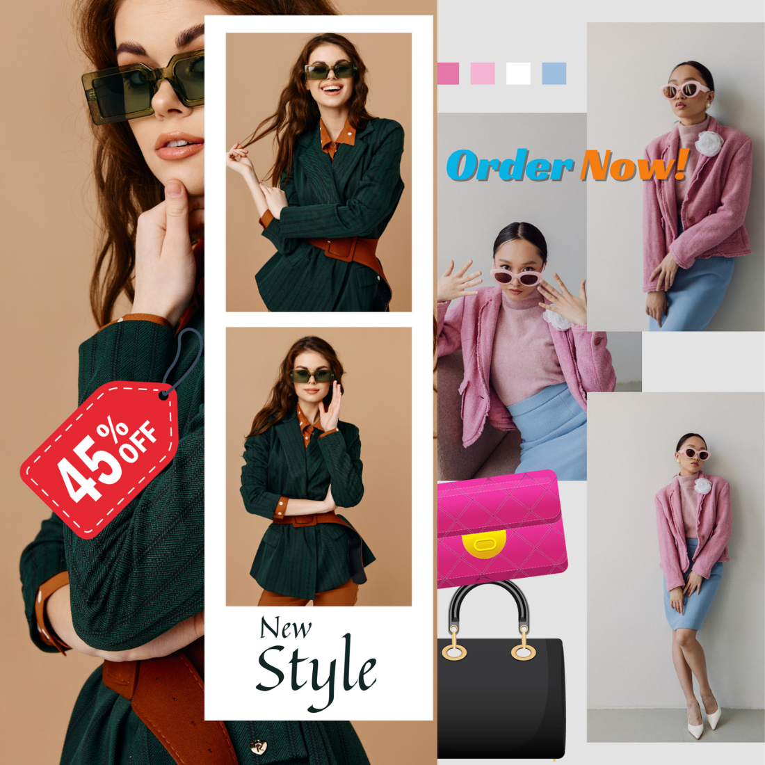 collection fashion shop flyer bundle preview image.