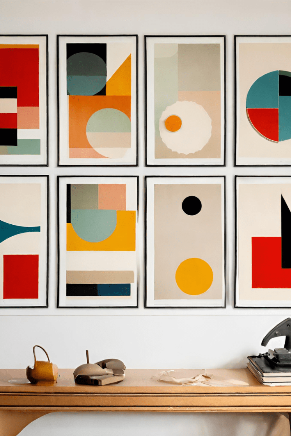 "Bauhaus Elegance: Digital Decorative Poster Bundle (Set of 10 PNGs)" pinterest preview image.