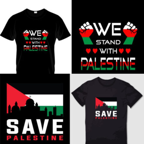 Free Gaza Free Palestine T-shirt bundle cover image.