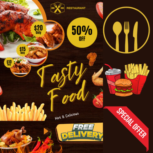 food shop flyer wordpress theme cover image.