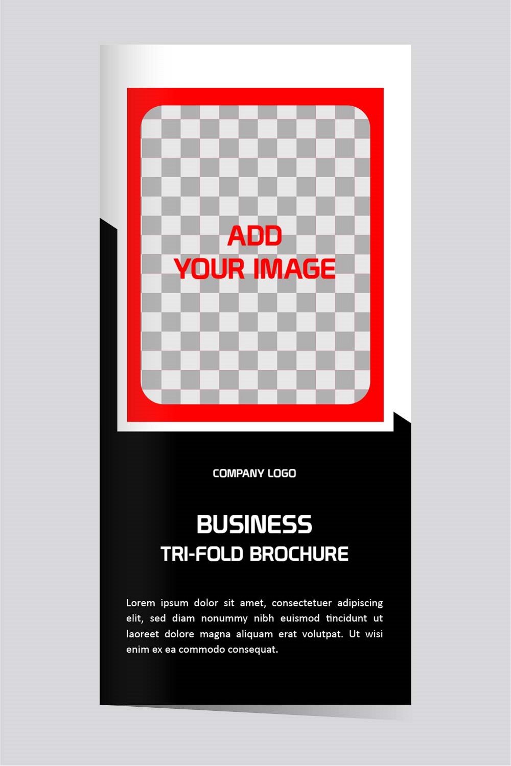 Vector business trifold brochure design template editable pinterest preview image.