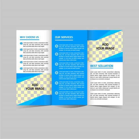 Vector real estate Tri fold brochure design template - MasterBundles