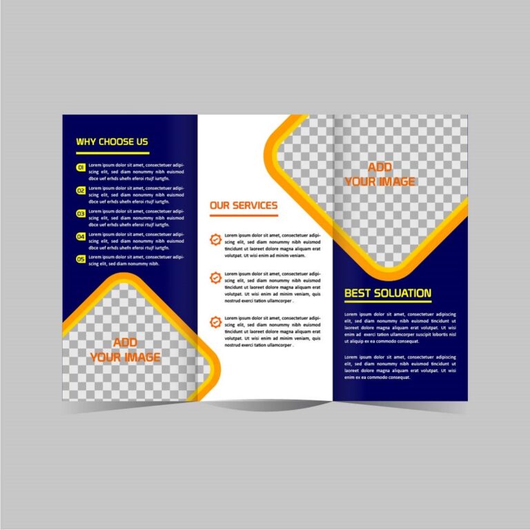 Vector real estate Tri fold brochure design template editable ...