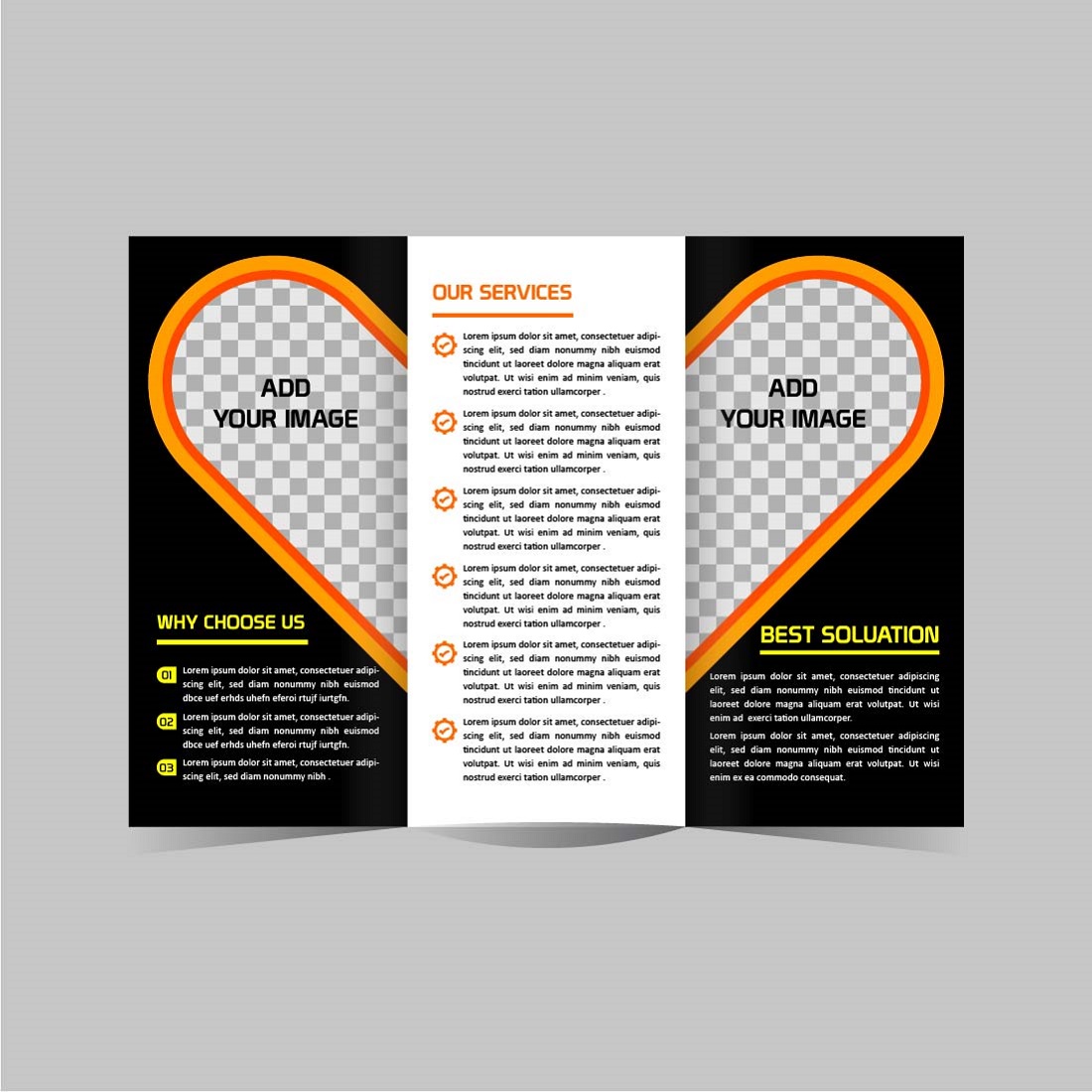 vector real estate tri fold brochure design template editable 03 438