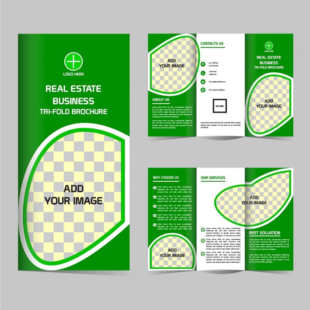 Vector real estate Tri fold brochure template design - MasterBundles