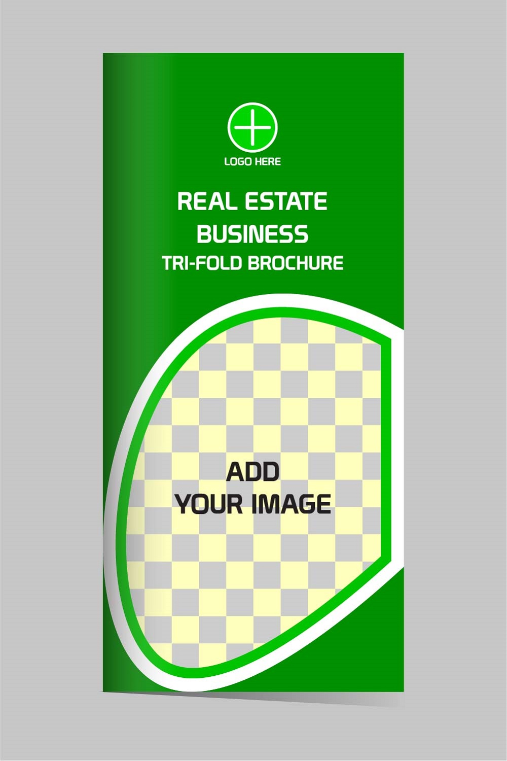 Vector real estate Tri fold brochure template design pinterest preview image.