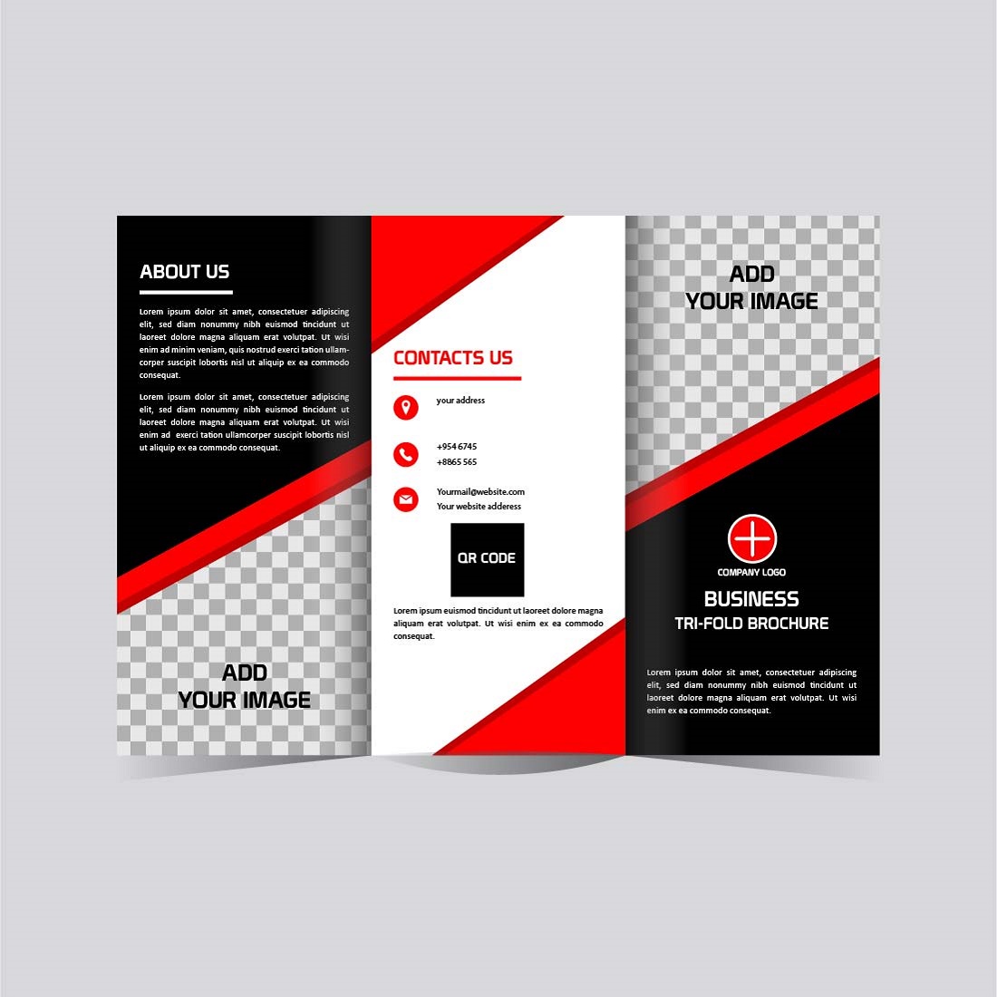 Vector Tri fold Business brochure design preview image.