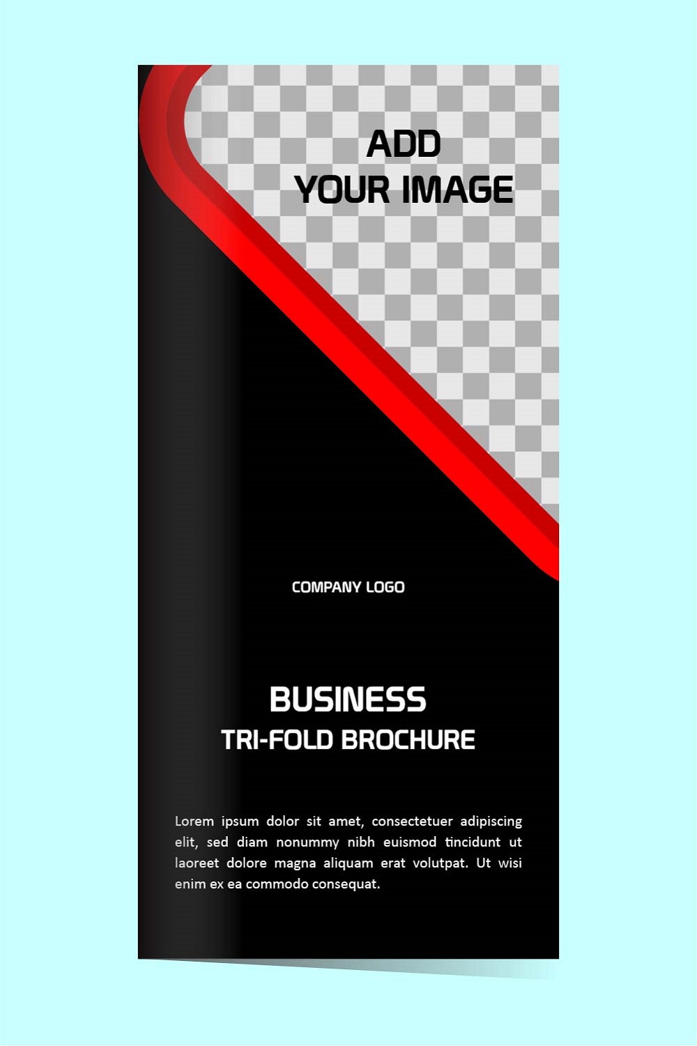 Vector Tri fold Business brochure design template pinterest preview image.