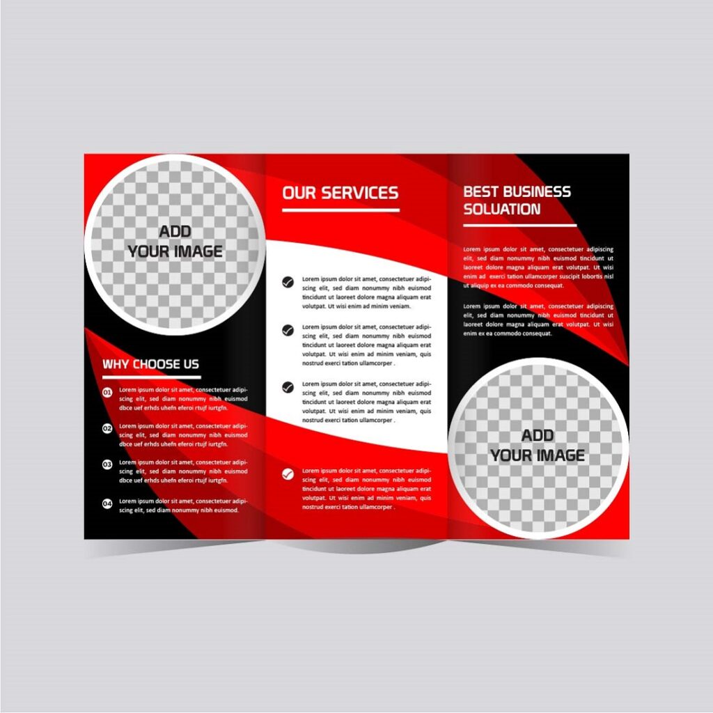 Vector Tri fold Business brochure design template editable - MasterBundles