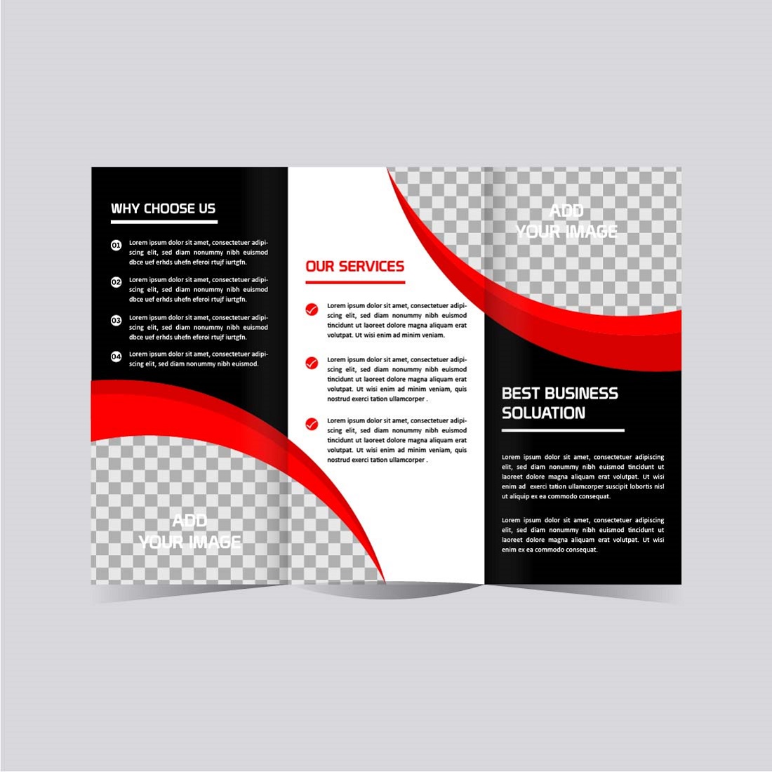 vector tri fold business brochure template design 03 206