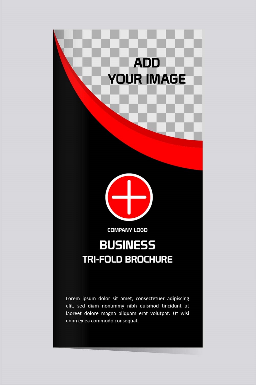 Vector Tri fold Business brochure template design pinterest preview image.