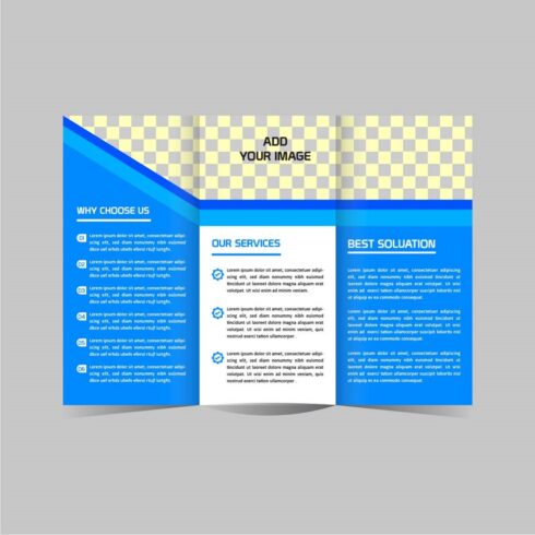 Vector Tri fold real estate brochure design template editable and ...