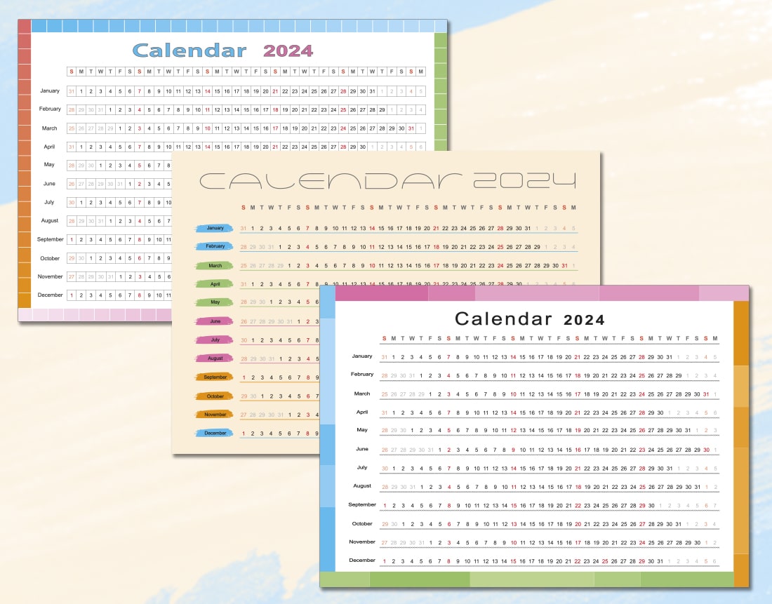vector calendar horizontal colorful 2024 8 masterbundles copy min 640