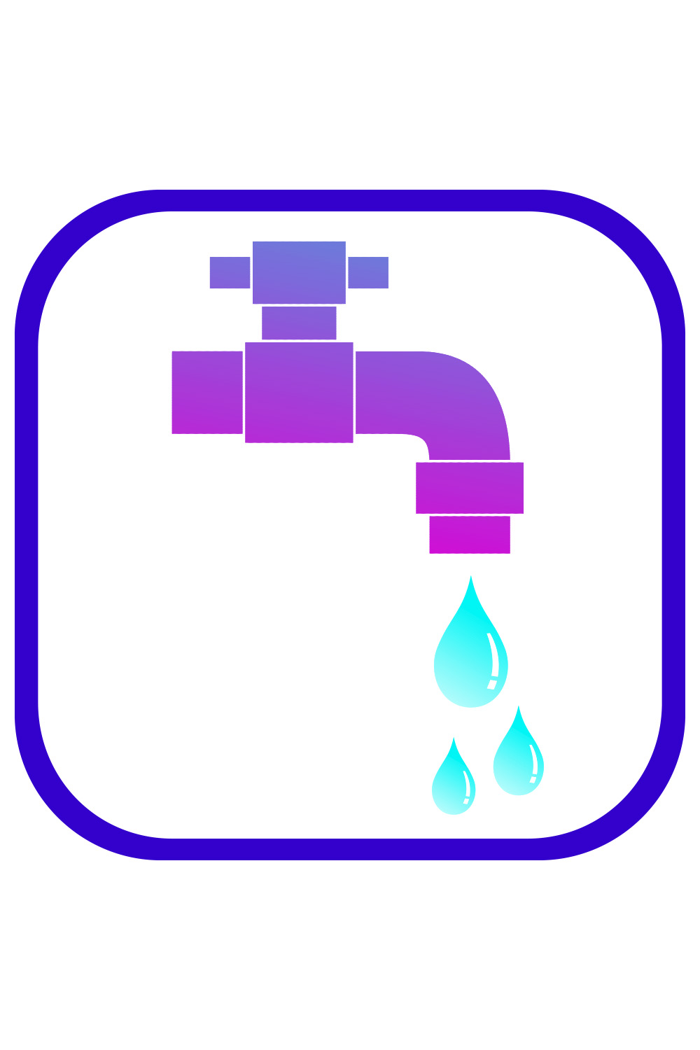 Water Faucet Icon pinterest preview image.