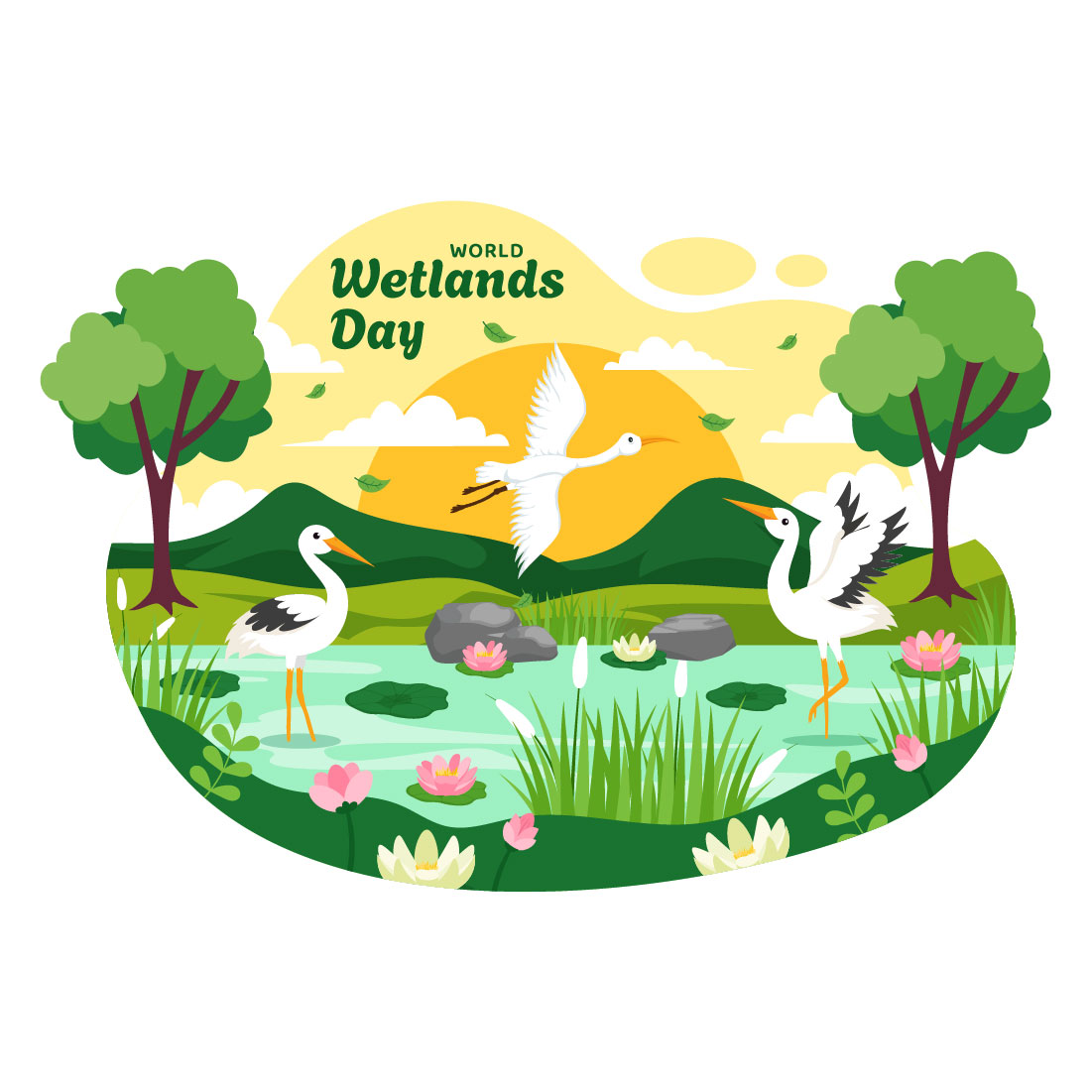 12 World Wetlands Day Illustration cover image.