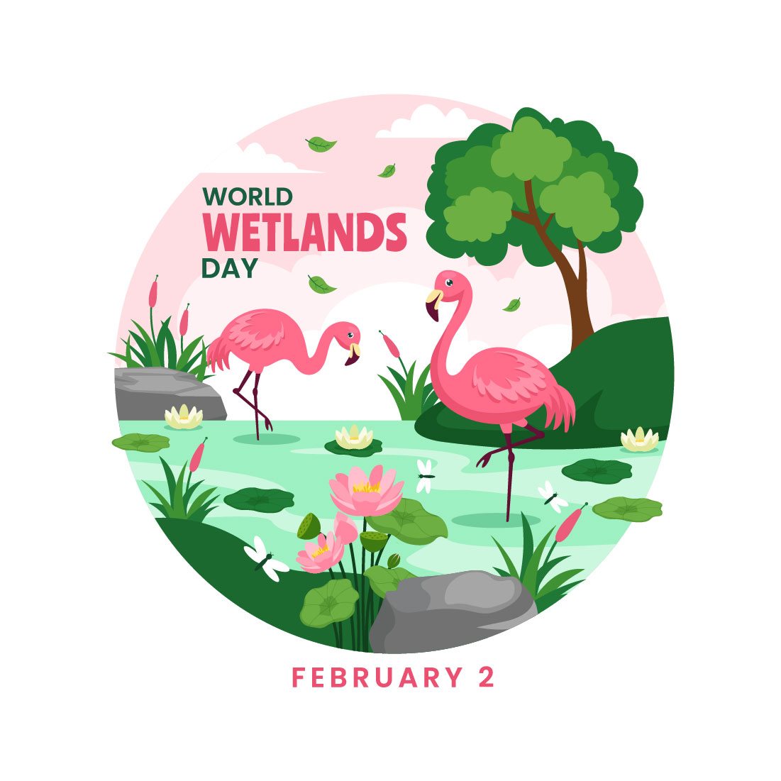 12 World Wetlands Day Illustration preview image.