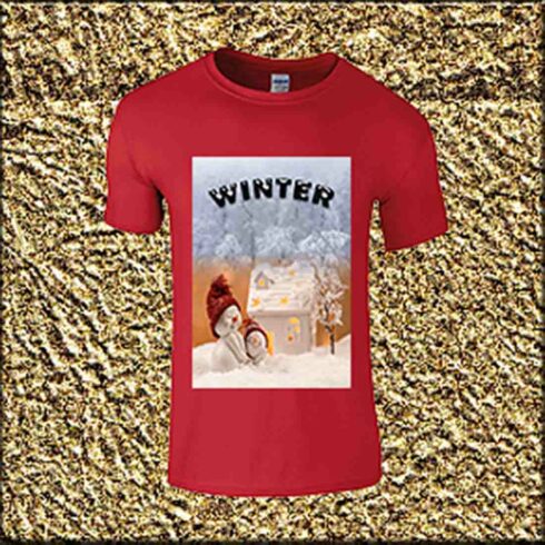 winter design t shirt cover image.