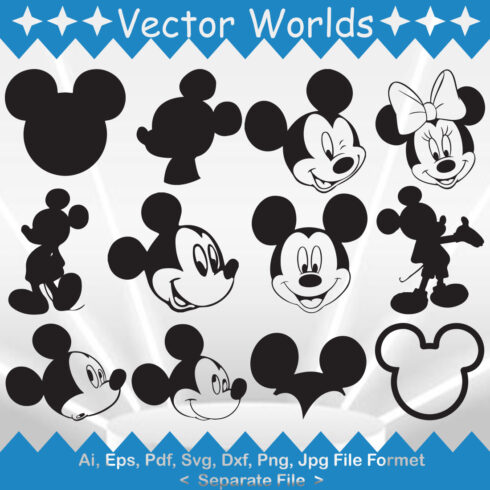 Mickey SVG Vector Design cover image.