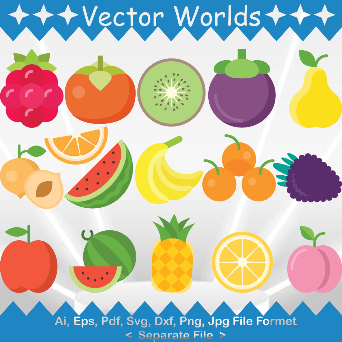 Fruit SVG Vector Design preview image.