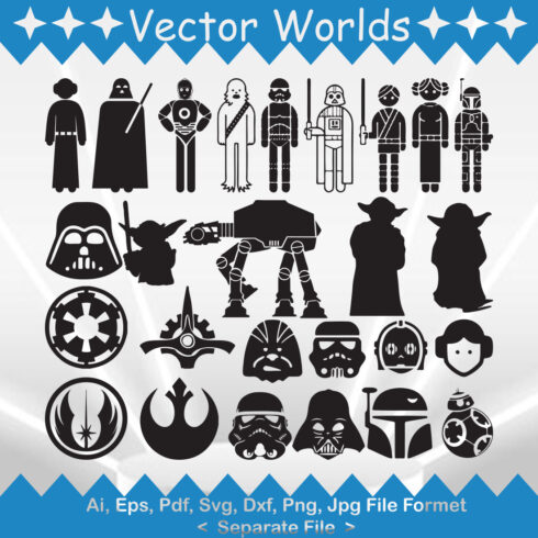 Star Wars SVG Vector Design cover image.