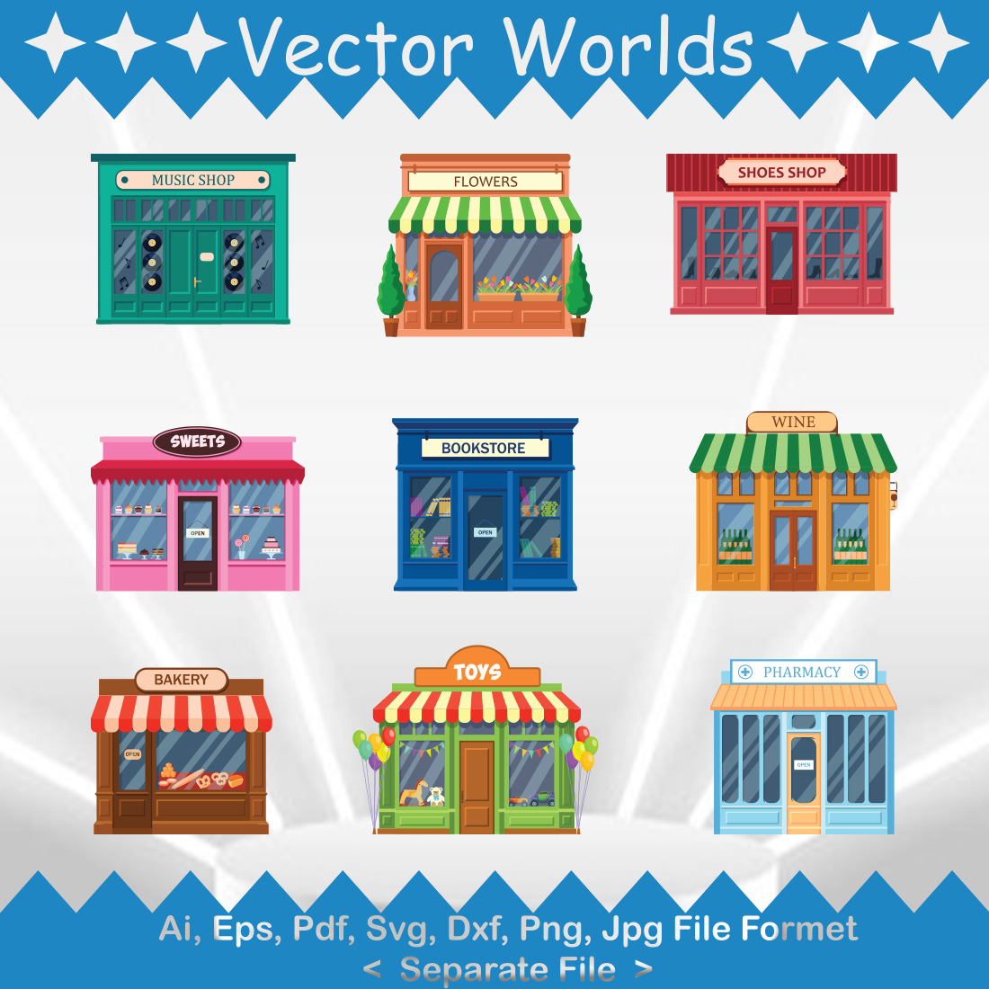 Shop SVG Vector Design preview image.