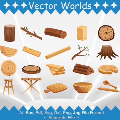Wood SVG Vector Design cover image.