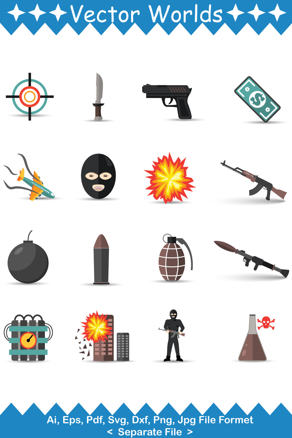 Terror SVG Vector Design pinterest preview image.