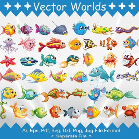 Fish SVG Vector Design cover image.