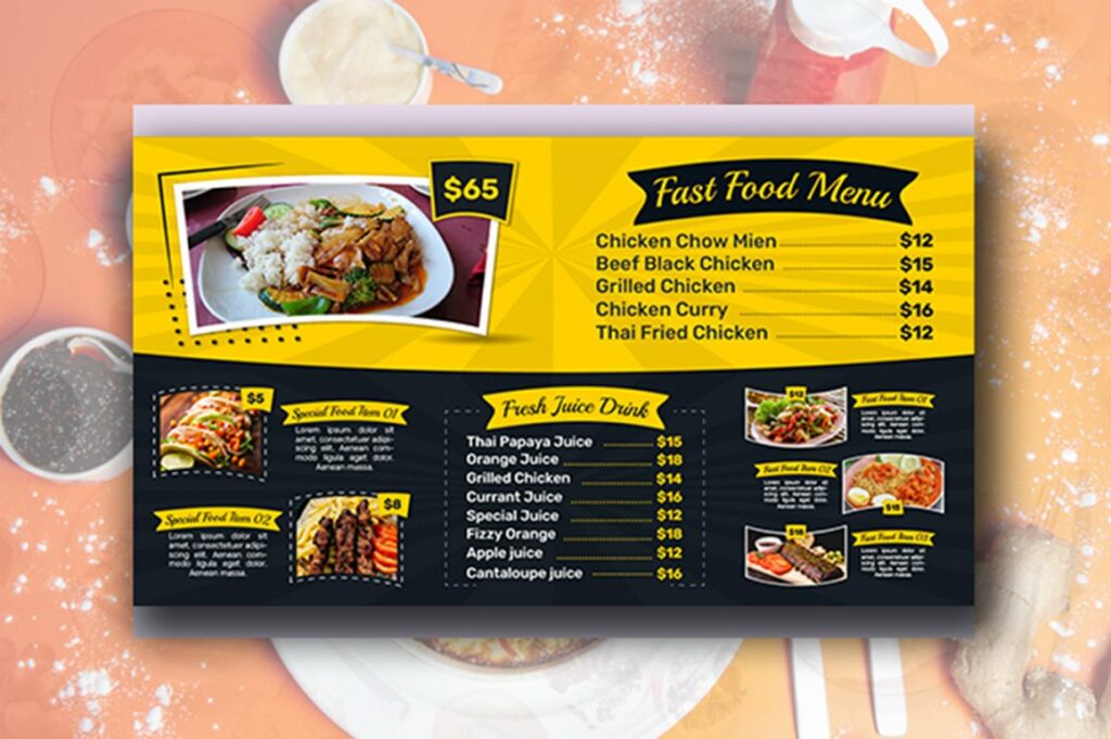 Digital Food Menu Boards MasterBundles