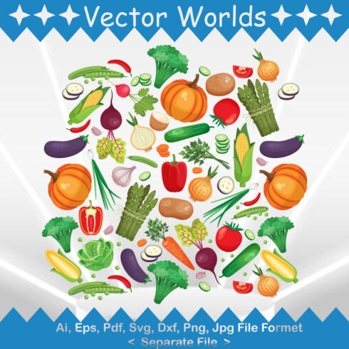 Vegetable SVG Vector Design cover image.
