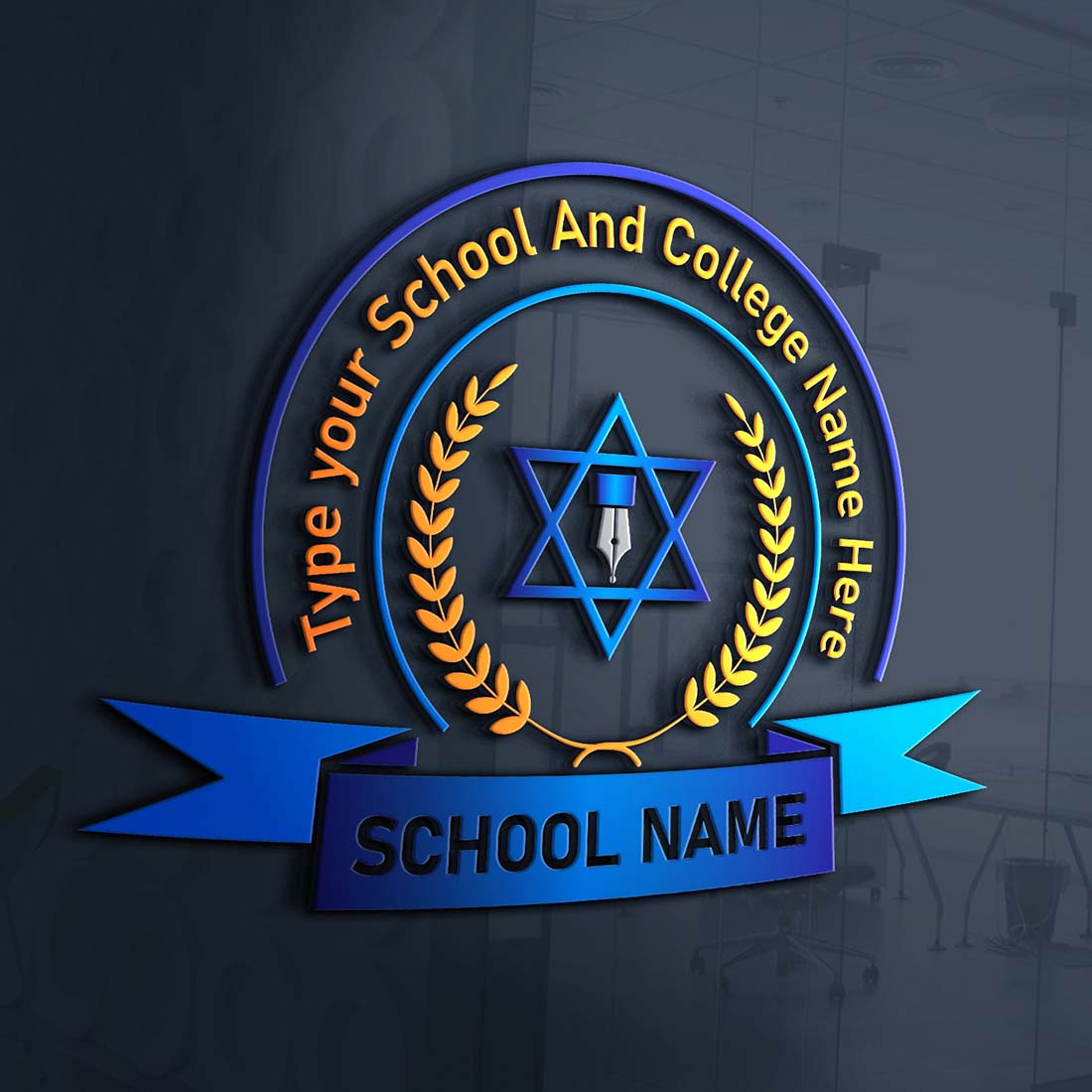 School logo design 2024 preview image.