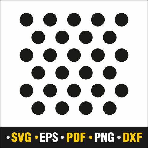 Polkadot Pattern, Polka dots Pattern, Polkadots Clipart SVG, PNG, EPS, dxf, jpg instant digital download Vector Cut file Cricut, Silhouette, Pdf Png, Dxf, Decal cover image.