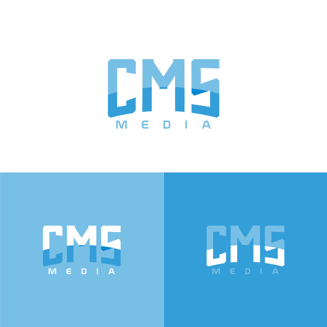 Monogram logo C+M+S, media logo, lettermarks logo, CMS logo, logo design preview image.