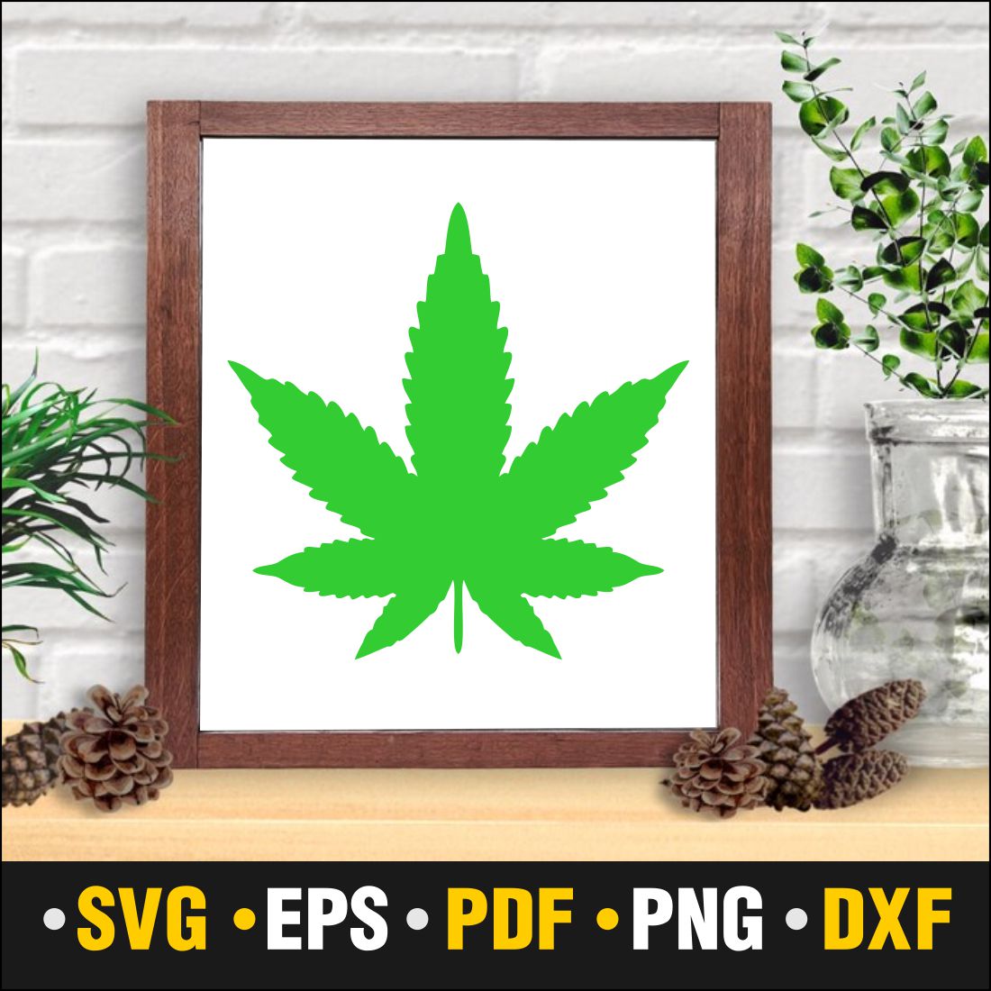 Marijuana Leaf, Pot leaf SVG Download, SVG files for Cricut, , Svg Design, Cricut files, pot leaf svg silhouette, dxf files for Silhouette, preview image.
