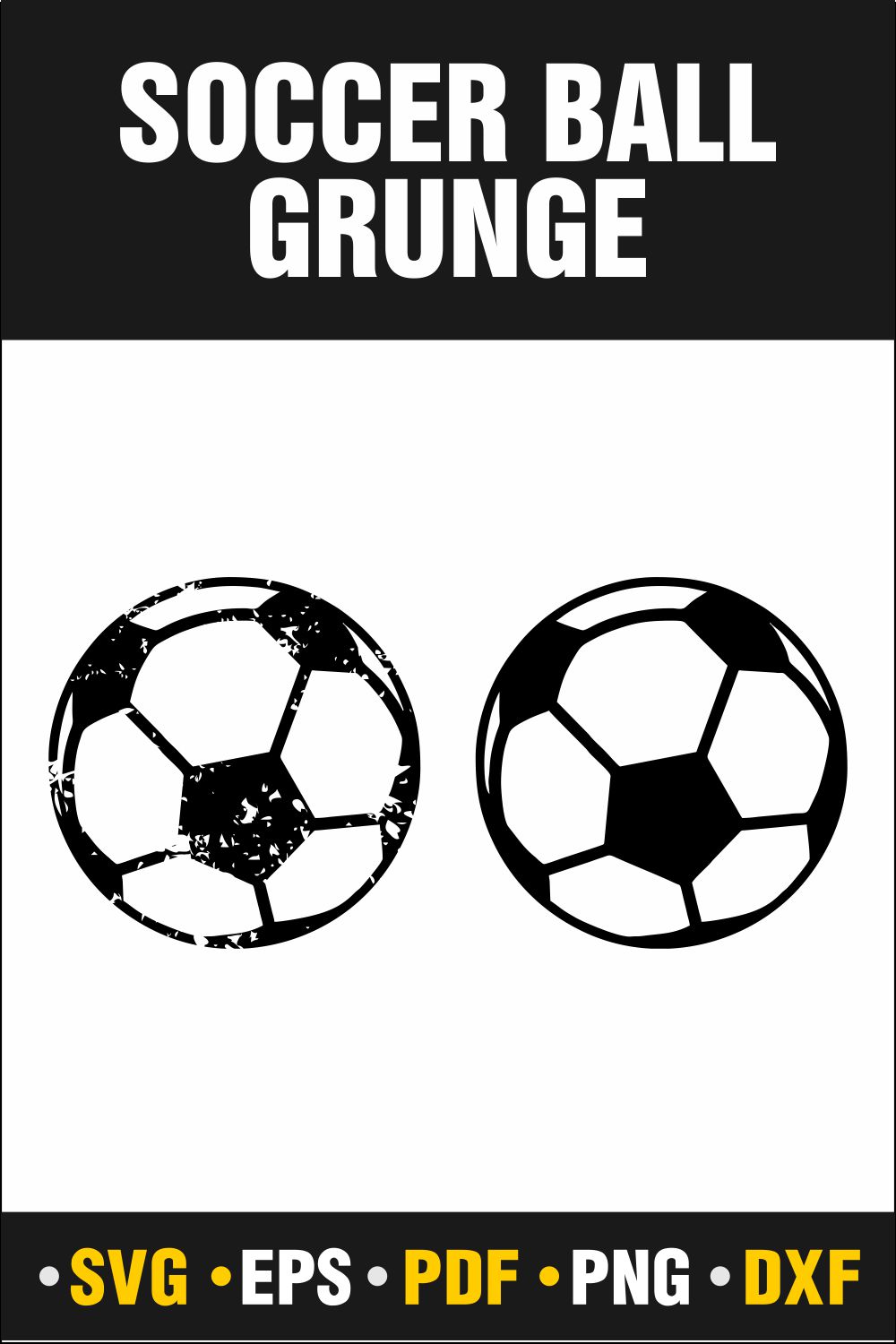 Soccer Ball Grunge Svg, Soccer Ball, Soccer Ball Svg, Soccer Ball Png, Soccer Ball Monogram Png, Game Svg, Instant Download Vector Cut file Cricut, Silhouette, Pdf Png, Dxf, Decal pinterest preview image.