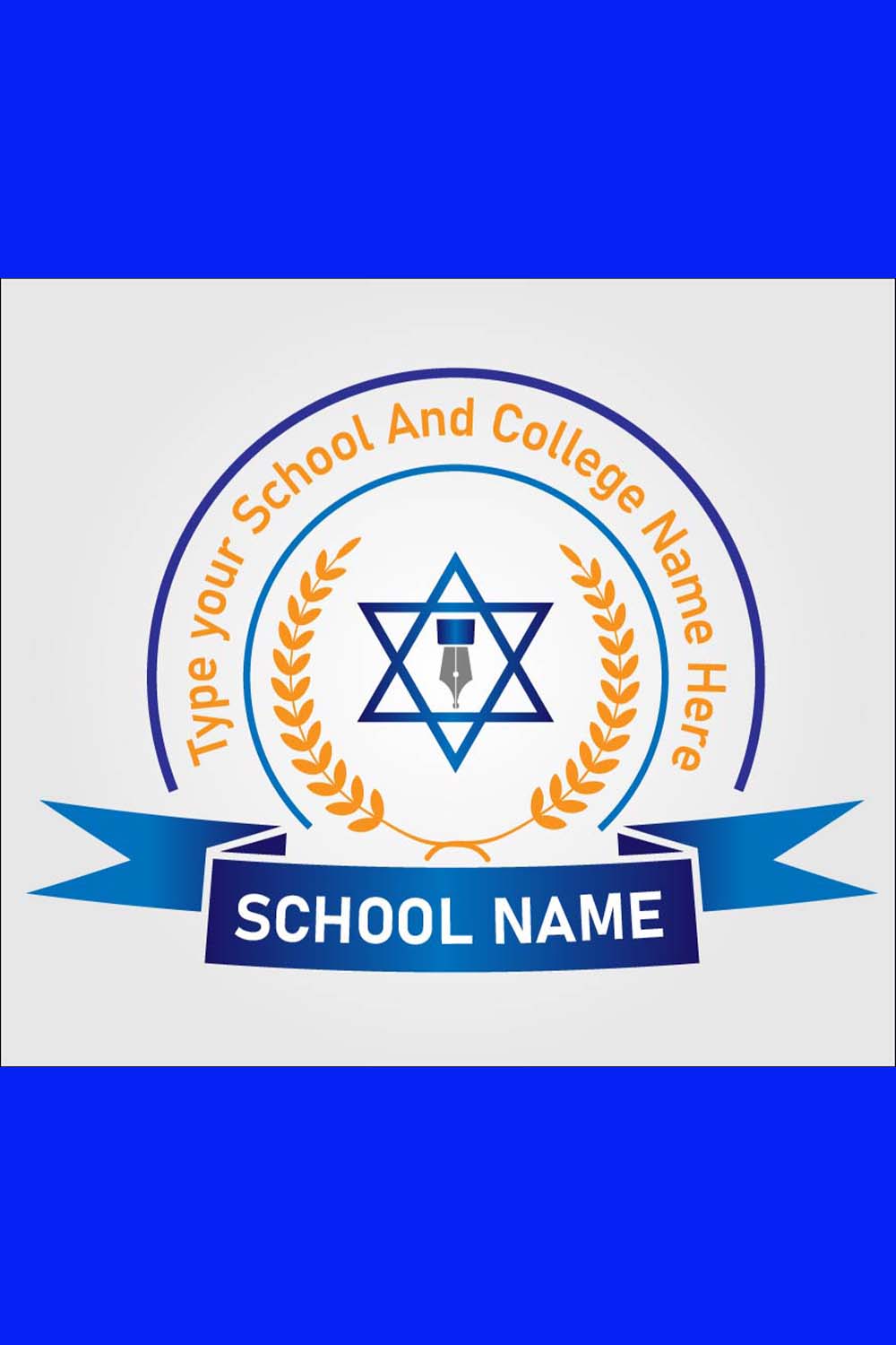 School logo design 2024 pinterest preview image.