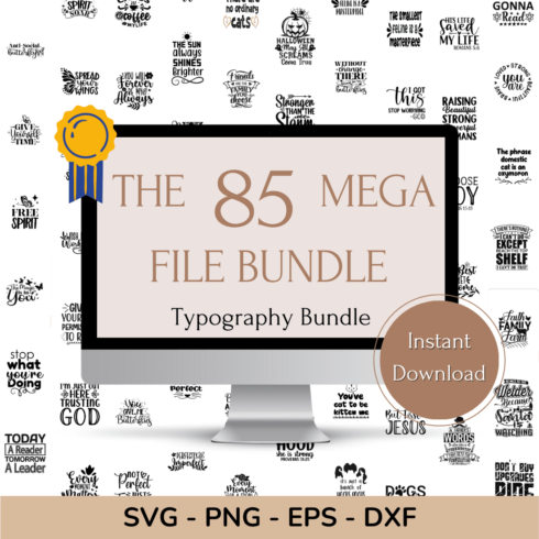 85 Mega file bundle's (Typography) cover image.