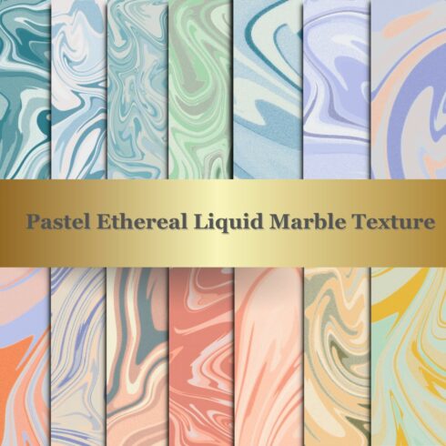 14 Pastel Ethereal Liquid Marble Texture cover image.