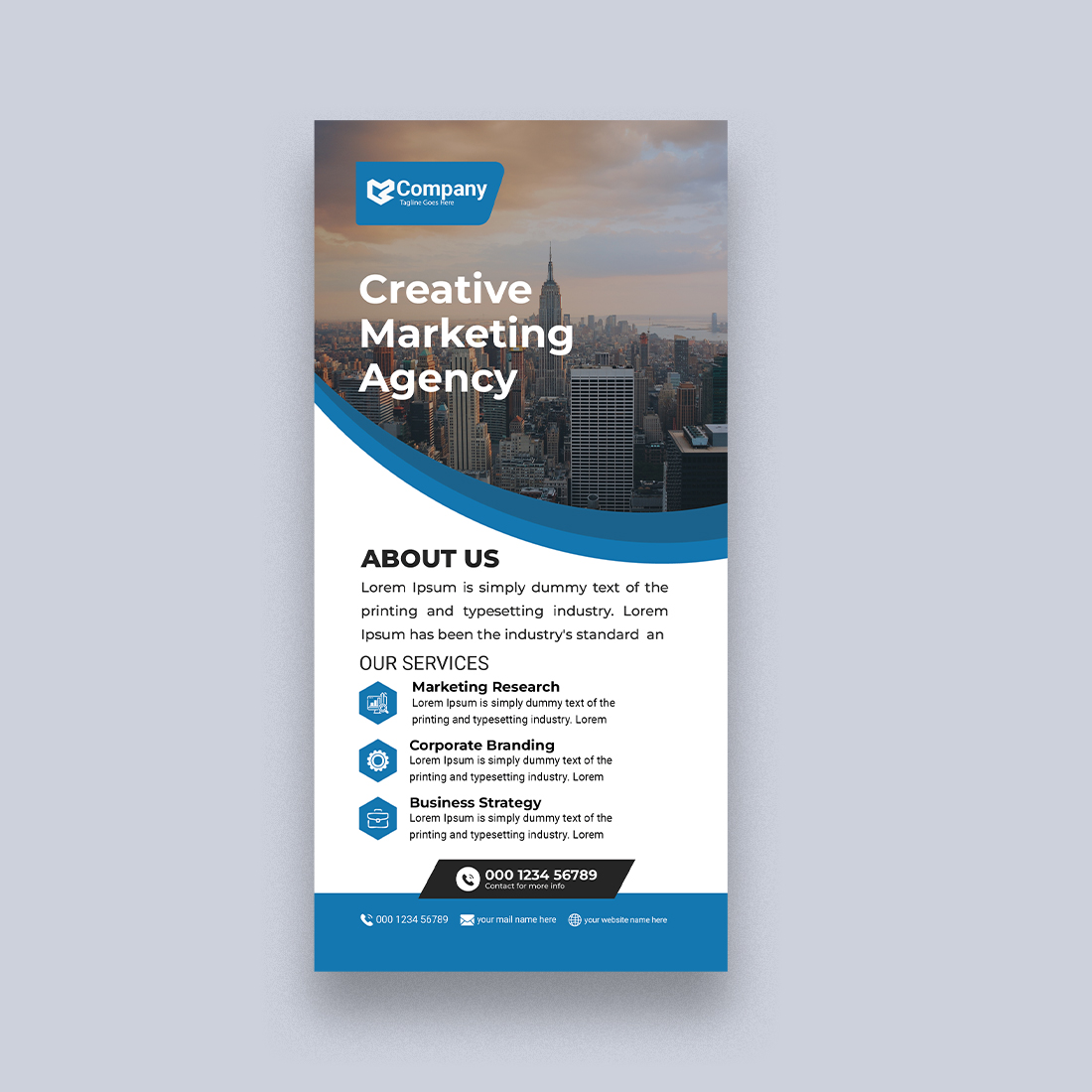 Corporate DL Flyer Design Template cover image.