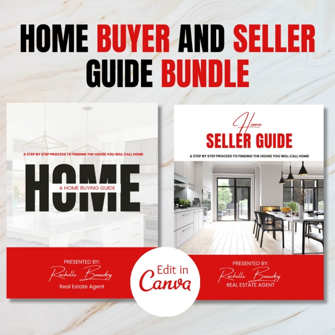 Real Estate Seller Guide & Home Buyer Guide Bundle | Real Estate Marketing | Home Seller Guide | CMA Packet | Listing Presentation | Canva | Fall Presentation canva cover image.