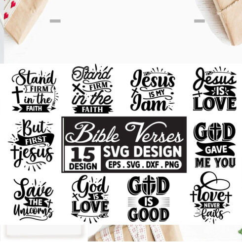 Bible Verses SVG Bundle, Christian Bundle SVG, Scripture Bundle cover image.