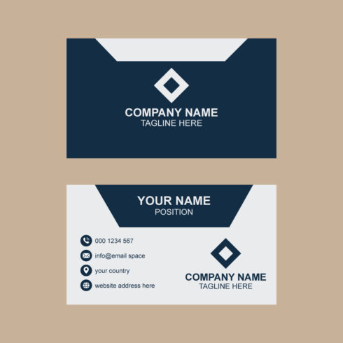 Corporate business card template design cover image.