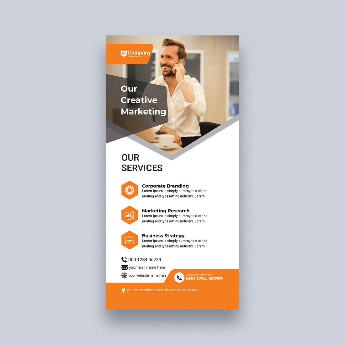 Corporate DL Flyer Design Template cover image.