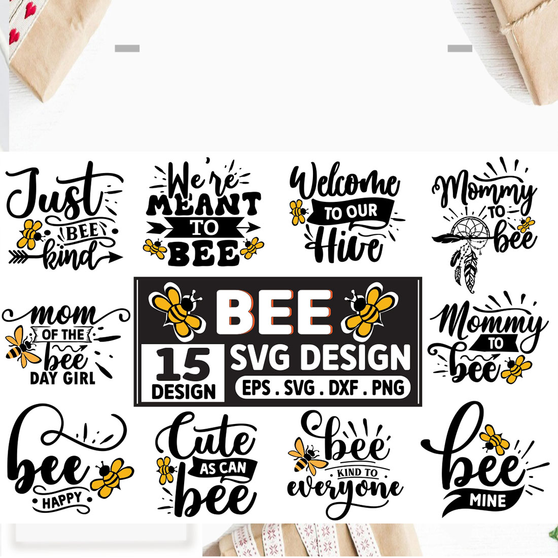 Bee svg Bundle, Bee Svg Bundle cover image.