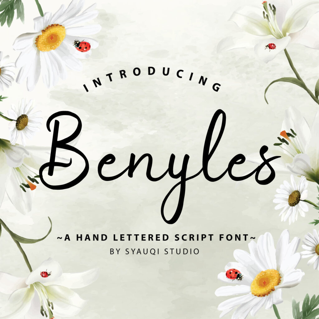 Benyles, A Hand Lettered Script Font - MasterBundles