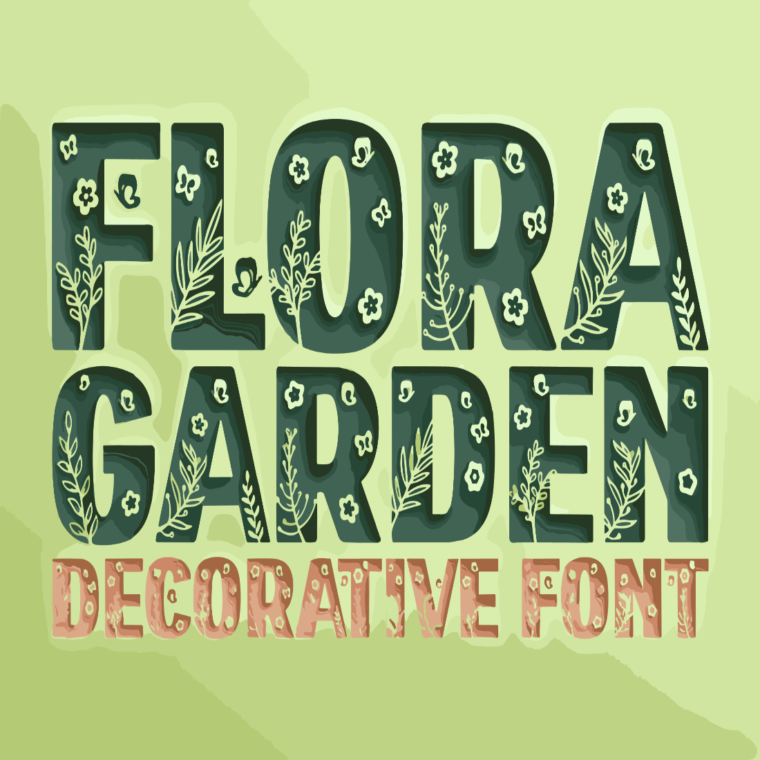 Flora Garden Font preview image.