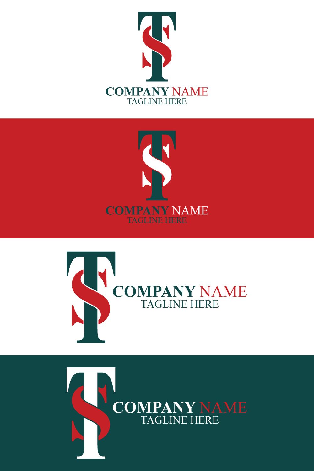 Stylish letter logo design service pinterest preview image.