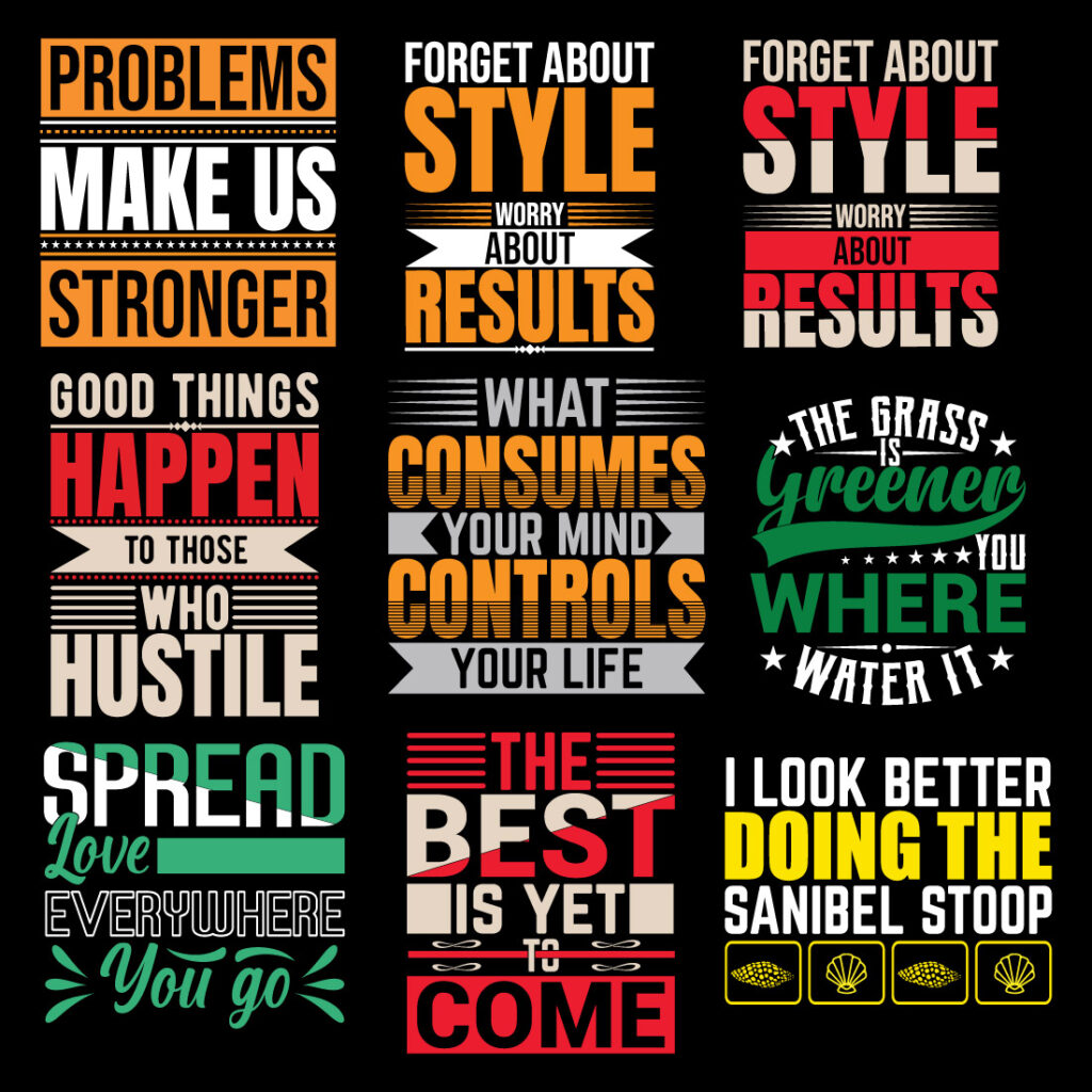 TYPOGRAPHY T SHIRT DESIGN BUNDLE FOR YOU - MasterBundles