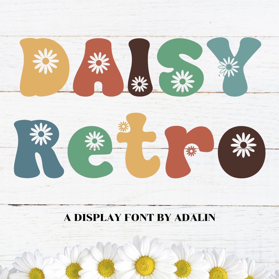 Daisy Retro Font - display font cover image.